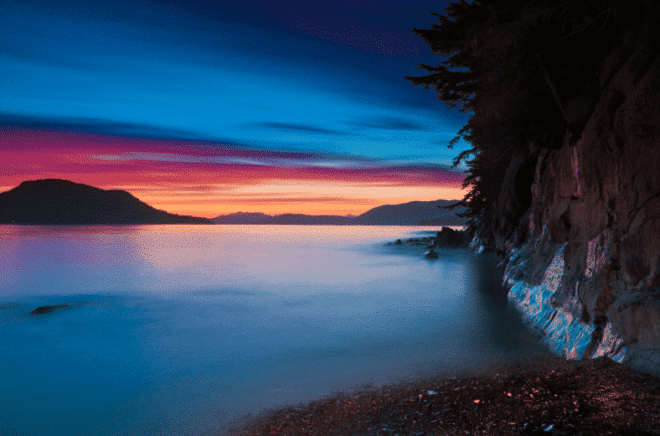 Alaska Coastline Sunset