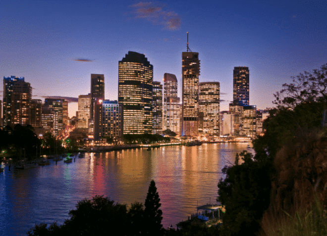 Brisbane Australia At Dusk