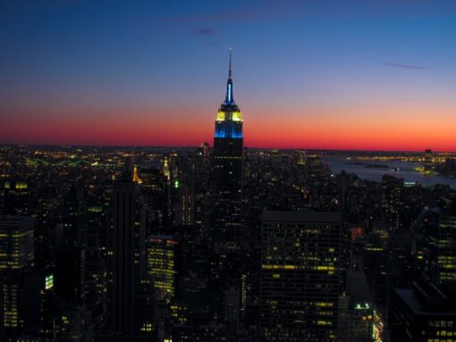 New York Empire State Building Sunset