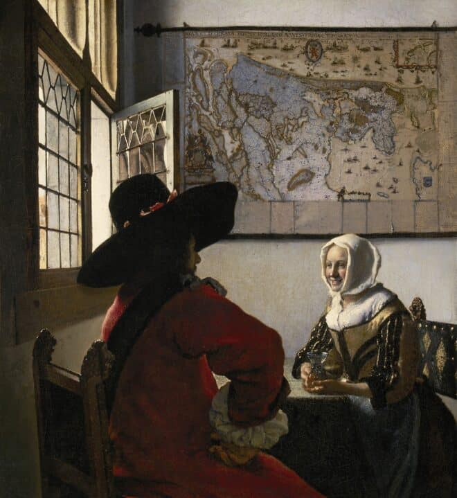 Johannes Vermeer Officer and Laughing Girl