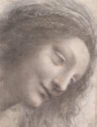 Leonardo da Vinci The Head of the Virgin in Three-Quarter View Facing Right