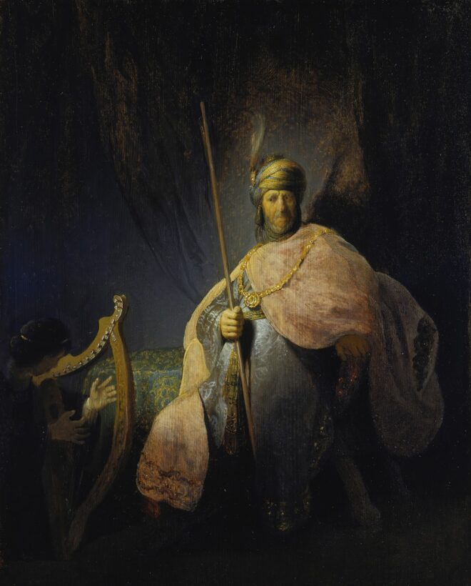 Rembrandt van Rijn David Playing the Harp in front of Saul