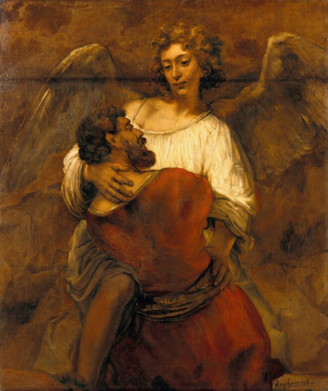 Rembrandt van Rijn Jacob Wrestling with the Angel