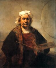 Rembrandt Self Portrait with Two Circles by Rembrandt