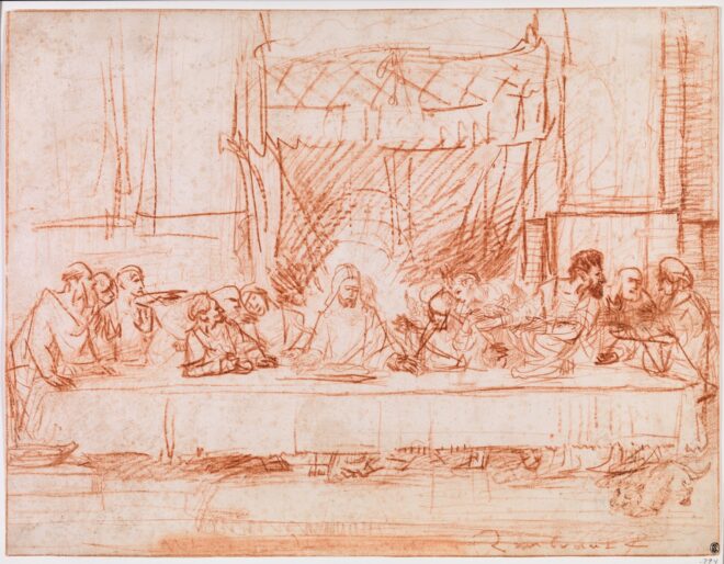 Rembrandt van Rijn The Last Supper, after Leonardo da Vinci