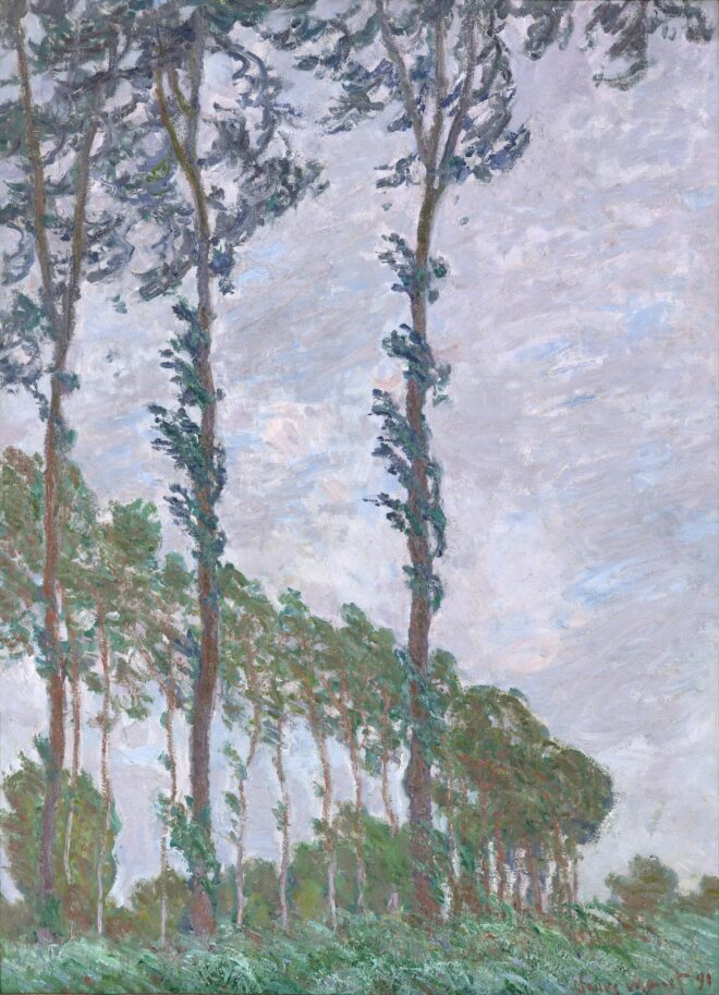 Claude Monet Wind Effect, Series of The Poplars